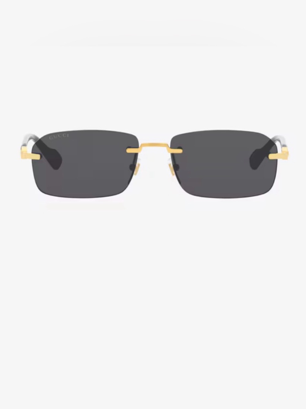 Gucci Men’s Rimless Sunglasses - Black and Gold